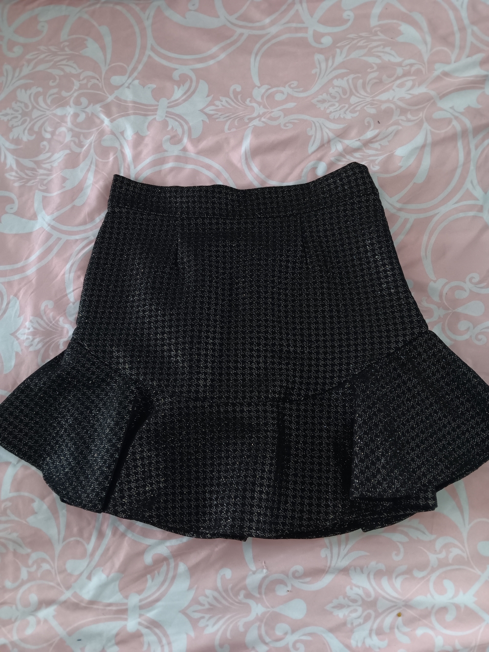 Motivi Black Houndstooth Flounce Mini Skirt - Picture 7 of 10
